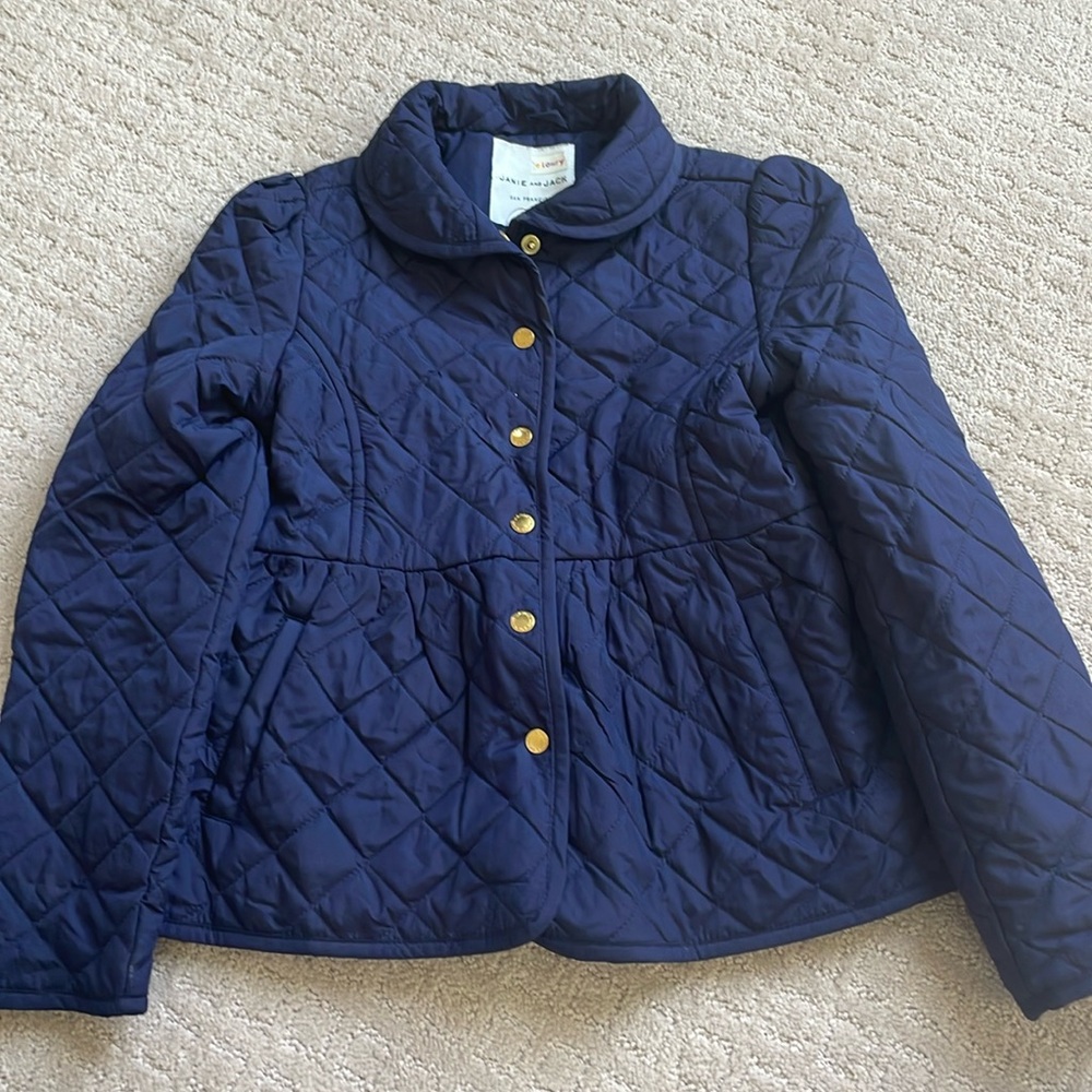 Janie and Jack Navy quilted jacket 7/8
